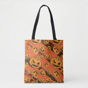Bolsa Tote Abóbora-de-Halloween: Padrão Invisível e Sem Olho