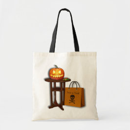 Bolsa Tote Abóbora de Halloween Truque ou Tratamento