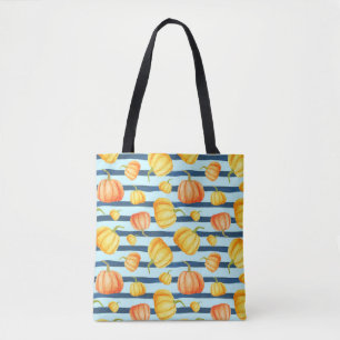 Bolsa Tote Abóbora-de-laranja: decor listrado com cor-de-água