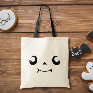 Bolsa Tote Abóbora Kawaii Jack "O' Lantern Com Presas