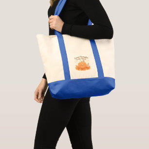 Bolsa Tote Abóbora Mais Fofa do Halloween no Cacho Fofa