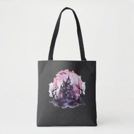Bolsa Tote abóbora rosa assustador