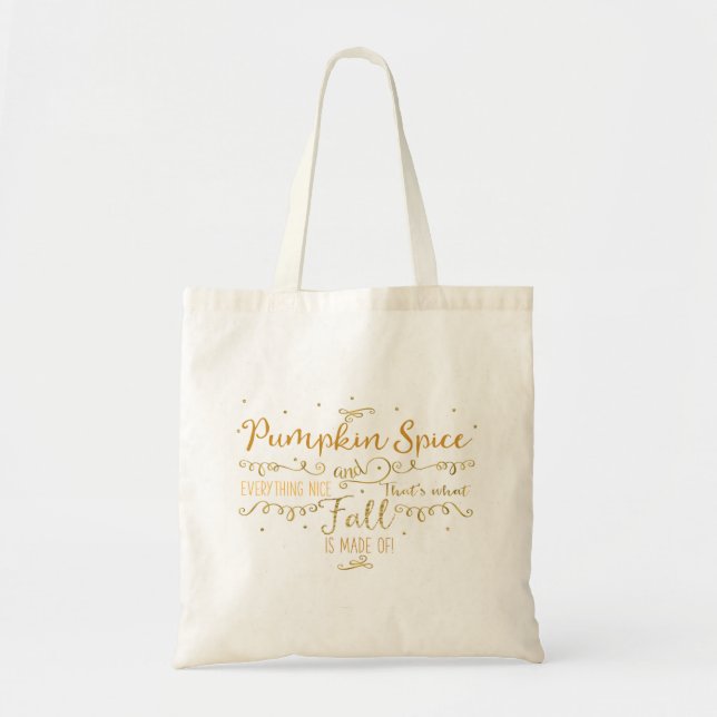 Bolsa Tote Abóbora Tempero & Tudo Bom Outono Reutilizável (Frente)