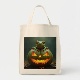Bolsa Tote Abóbora verde-halloween