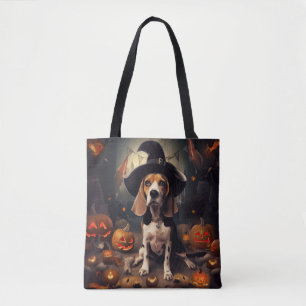 Bolsa Tote Abóboras Beagle Halloween Assustadoras