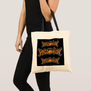 Bolsa Tote Abóboras de Halloween Vintage