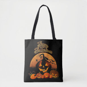 Bolsa Tote abóboras felizes de Halloween