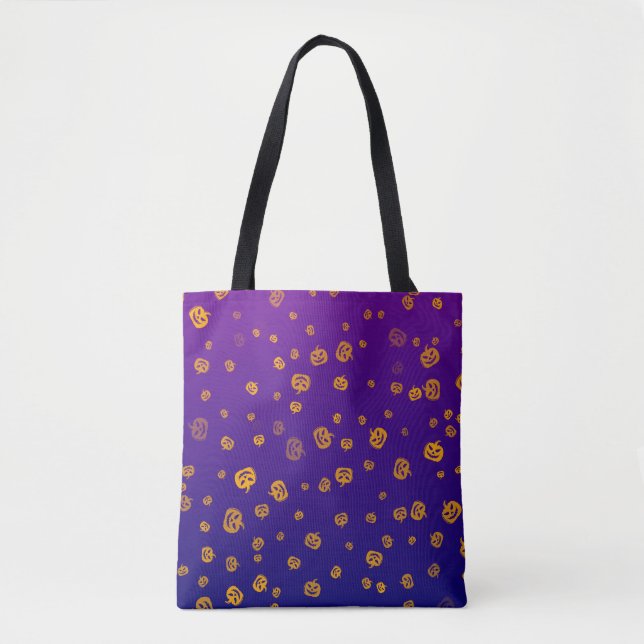 Bolsa Tote Abóboras Jack do Halloween (Frente)