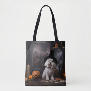 Bolsa Tote Abóboras Maltesas de Halloween Assustadoras