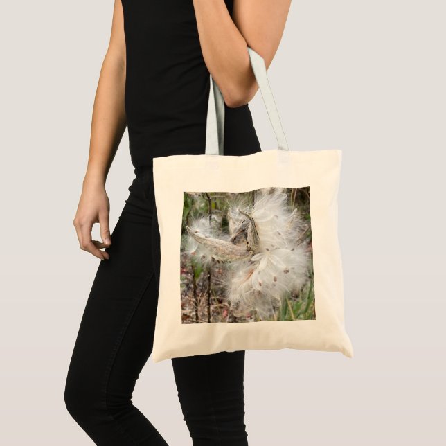 Bolsa Tote Abra Milkweed Pods | Sementes de Seda | (Frente (produto))