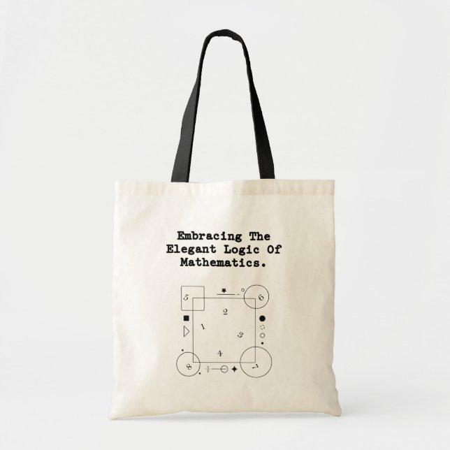 Bolsa Tote Abraçando a Lógica Matemática Elegante | Beleza do (Frente)