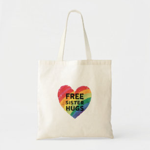Bolsa Tote Abraços de Irmã Grátis Mês do Orgulho LGBT Gay Lés