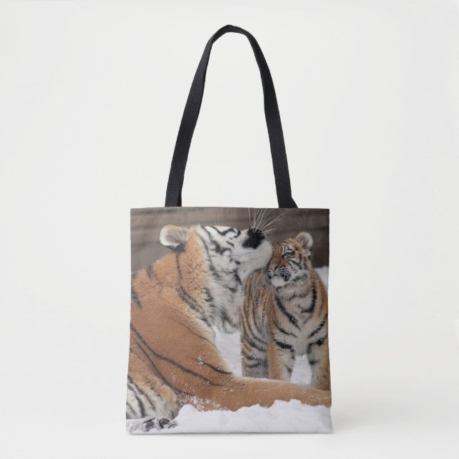 Bolsa Tote Abraços De Tigre E Cubo (Frente)