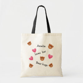 Bolsa Tote Abraços de Urso Personalizados Fofos