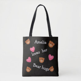 Bolsa Tote Abraços de Urso Personalizados Fofos