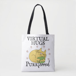 Bolsa Tote Abraços Virtuais Distanciamento Social Gato Prefer