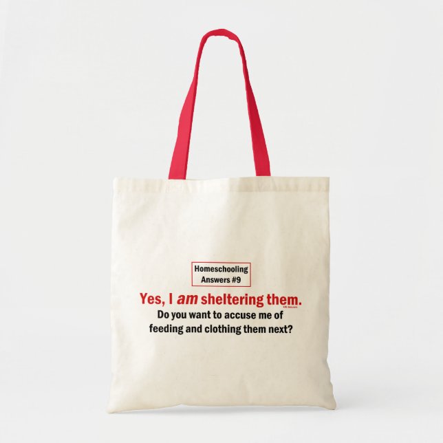 Bolsa Tote Abrigo de Homeschool (Frente)