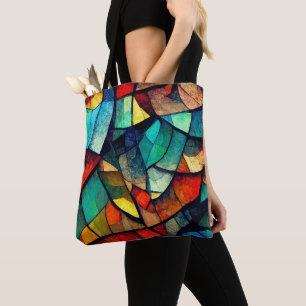 Bolsa Tote Abstração Colorida de Vidro