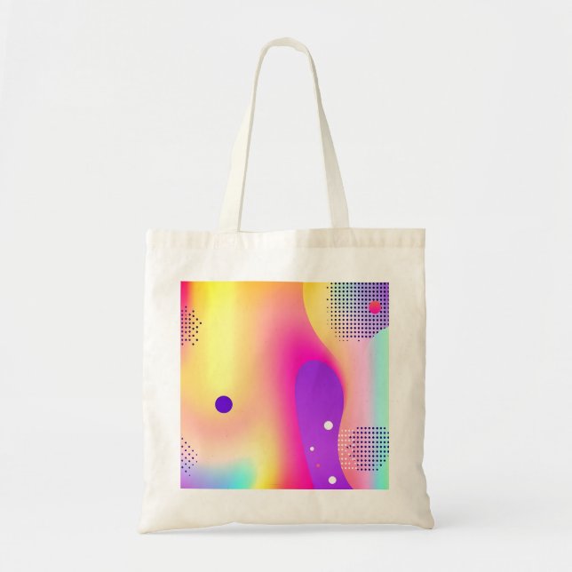 Bolsa Tote Abstract Colorful Pop Art Gradient  (Frente)