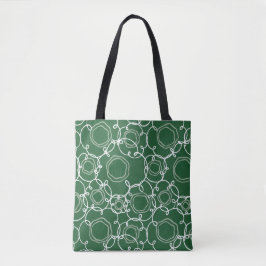 Bolsa Tote Abstract Floral Matrix (Dark Green) Fine Art