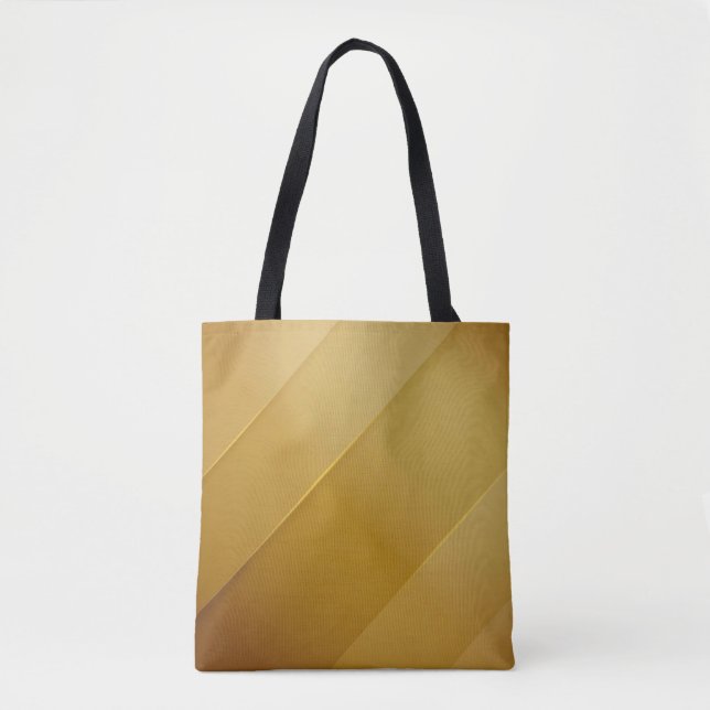 Bolsa Tote Abstract Gold Diagonal Layers Luxury Art (Frente)