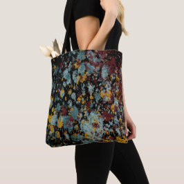 Bolsa Tote Abstract Graffiti Splatter Painting Art On Black 