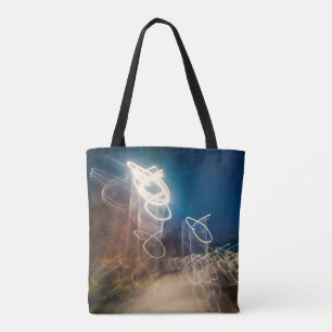 Bolsa Tote Abstract Intentional Camera Movement Night Light T