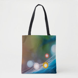 Bolsa Tote Abstract Microscopic Medical Journey of Glowing Pa