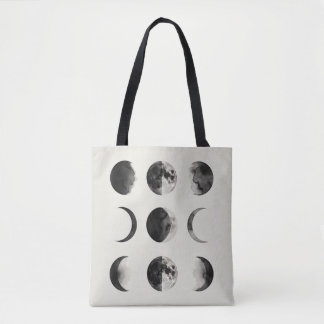 Bolsa Tote Abstract Moon Phases Wall Art Poster | Minimal Cel