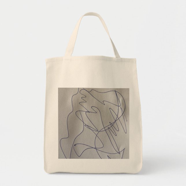Bolsa Tote Abstract Scribble Pen Drawing Graphic  Tote bag (Frente)