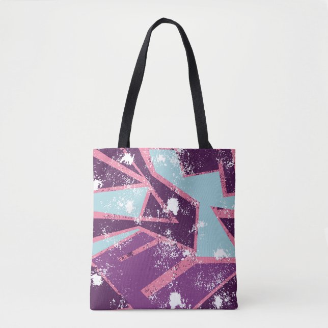 Bolsa Tote Abstract seamless geometric pattern. grunge urban  (Frente)