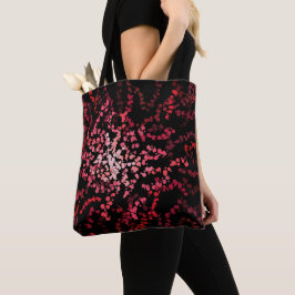 Bolsa Tote Abstract Splatter Dots Of Pinks And Reds Pattern