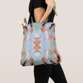 Bolsa Tote Abstract Split Ends Pattern And Soft Pastels
