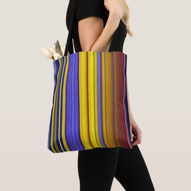 Bolsa Tote Abstract Stripes Design 1 (Close Up)