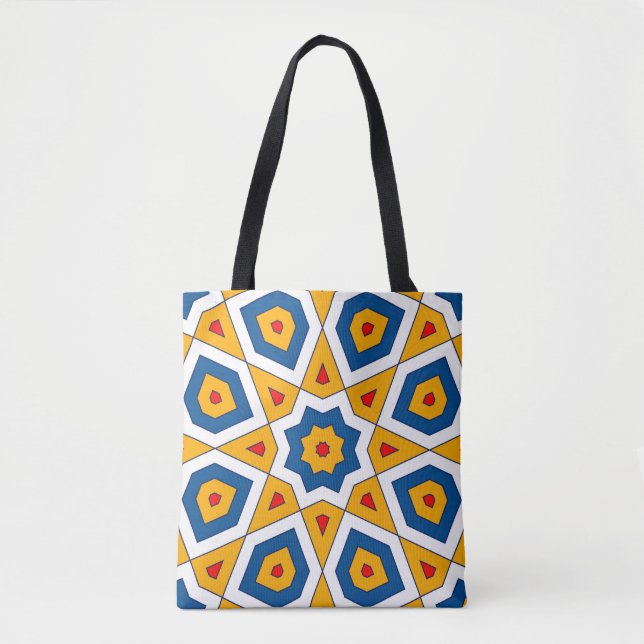 Bolsa Tote Abstract textile pattern. Background. Wallpaper. C (Frente)