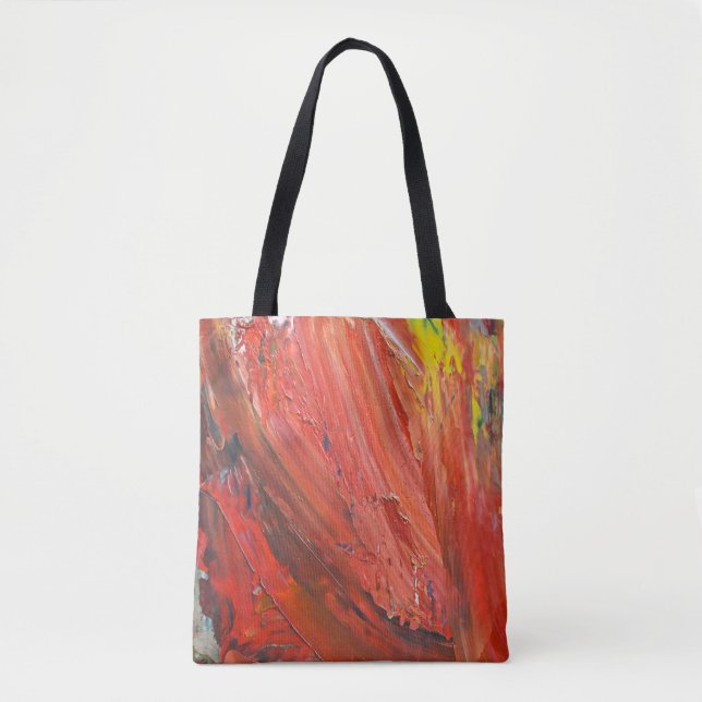 Bolsa Tote Abstract Vertical Gesture in Red (Frente)