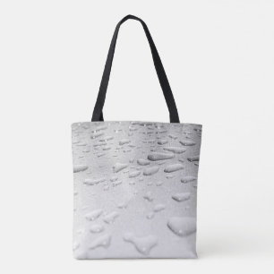 Bolsa Tote Abstract Water Droplets on Metallic Surface Textur