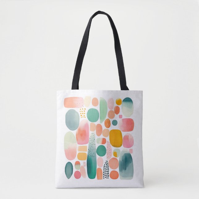 Bolsa Tote Abstrata Boho (Frente)
