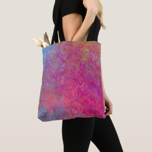 Bolsa Tote Abstrato acrílico magenta brilhante