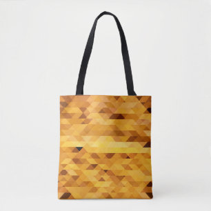 Bolsa Tote Abstrato amarelo-alaranjado digital mosaico poligo