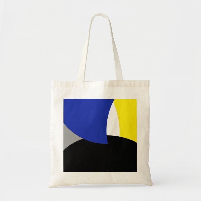 Bolsa Tote Abstrato Art Azul Amarelo (Frente)