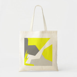 Bolsa Tote Abstrato Art Energy Yellow Cinza