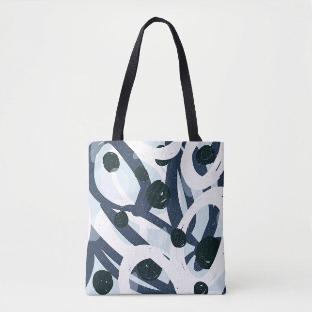Bolsa Tote Abstrato Art: Ilustração de pintura sem costura (Frente)