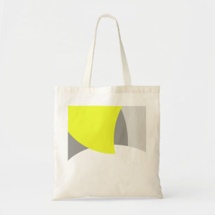 Bolsa Tote Abstrato Art Yellow Cinza White