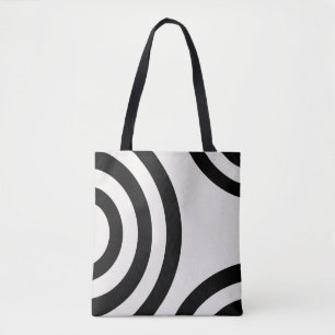 Bolsa Tote Abstrato Arte Linhas Negras Modernas E Brancas