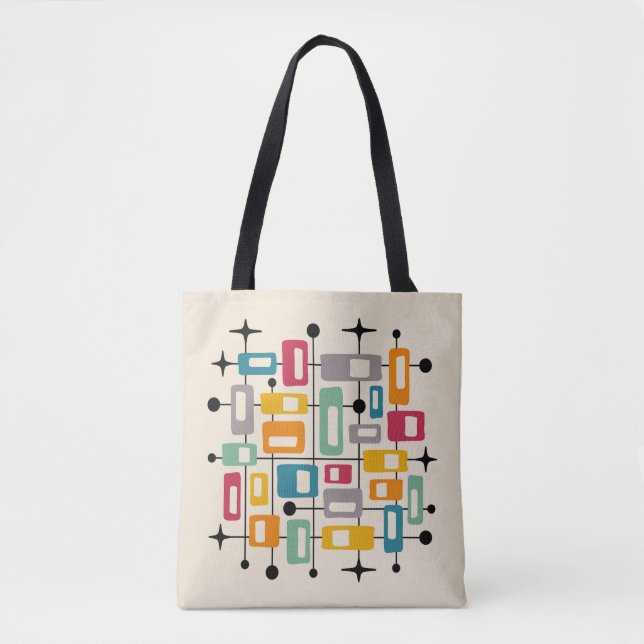 Bolsa Tote Abstrato Atômica Moderno de Meio século Retroativo (Frente)