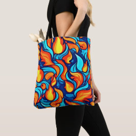 Bolsa Tote Abstrato azul brilhante