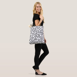 Bolsa Tote Abstrato Black Commas on White Background Tot Bag