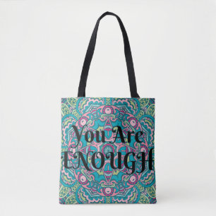 Bolsa Tote Abstrato Boho Mandala Você Já Chega De Afirmação