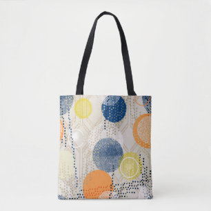 Bolsa Tote Abstrato bolinhas colorido